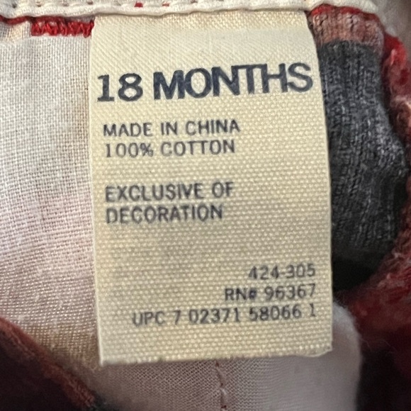 Oshkosh red checkered bib overalls - Picture 5 of 6